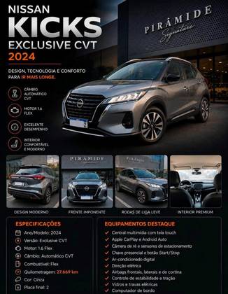 NISSAN KICKS 1.6 16V FLEXSTART EXCLUSIVE XTRONIC